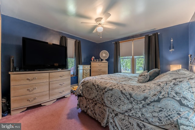46 Jefferson St, Weatherly, PA 18255 - carpeted bedroom with a ceiling fan