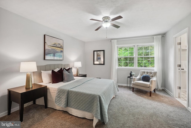 900 W Nolcrest Dr, Silver Spring, MD 20903 - bedroom with carpet, baseboards, and ceiling fan