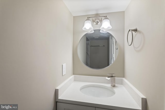 941 Sherwood Ct, Sterling, VA 20164 - bathroom with vanity and a chandelier
