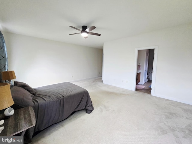 7677 Green Ridge Ln, Abbottstown, PA 17301 - carpeted bedroom with baseboards, a ceiling fan, and ensuite bathroom
