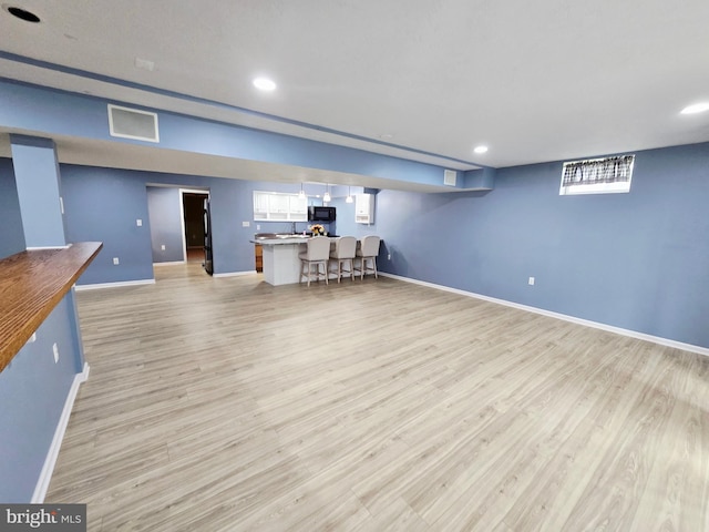 7677 Green Ridge Ln, Abbottstown, PA 17301 - below grade area with light wood-style floors, baseboards, and recessed lighting