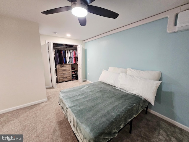 7677 Green Ridge Ln, Abbottstown, PA 17301 - bedroom with carpet, a wall mounted AC, baseboards, and a closet