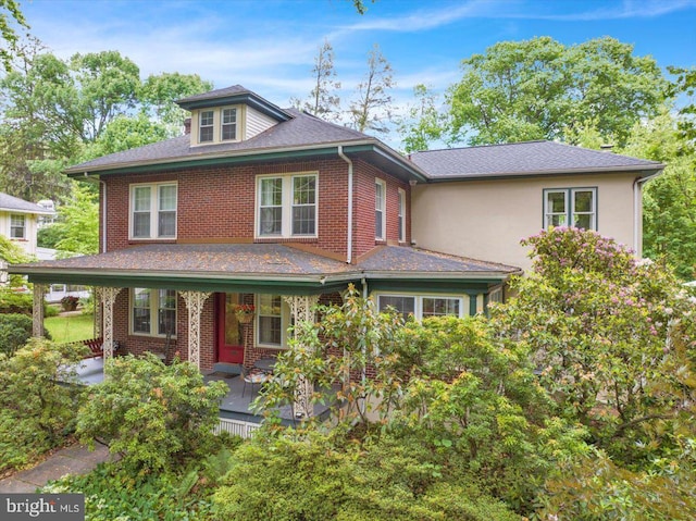 61 Park Rd, Reading, PA 19609 - view of front of house with brick siding and covered porch