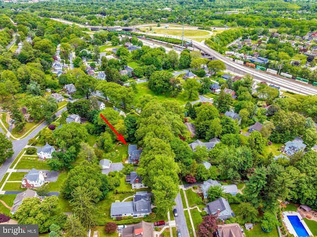 61 Park Rd, Reading, PA 19609 - aerial view of residential area with a tree filled landscape