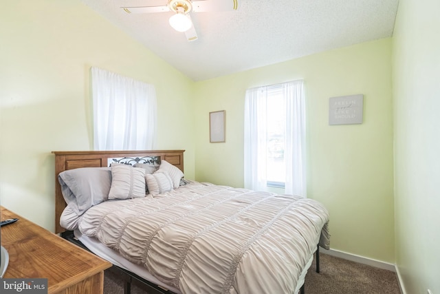 887 Beach Haven W Blvd, Manahawkin, NJ 08050 - carpeted bedroom featuring vaulted ceiling, a ceiling fan, and baseboards