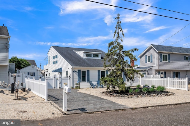 887 Beach Haven W Blvd, Manahawkin, NJ 08050 - view of front of house with a fenced front yard and a gate