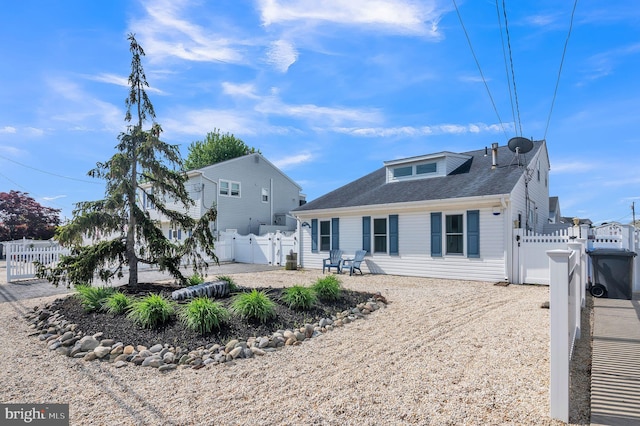 887 Beach Haven W Blvd, Manahawkin, NJ 08050 - back of house with a gate, a fenced backyard, a patio, and roof with shingles