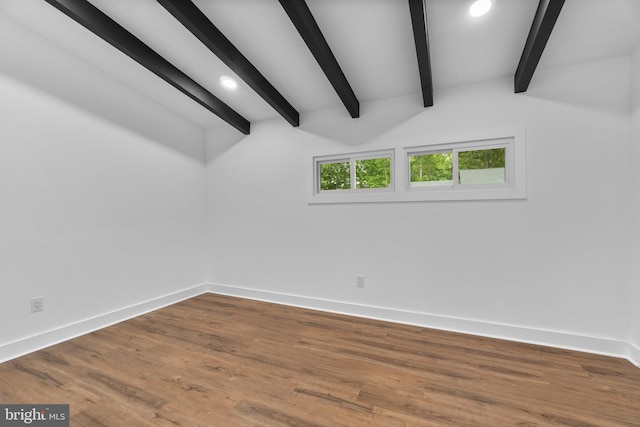 2761 Ebbvale Rd, Manchester, MD 21102 - spare room with baseboards, wood finished floors, and recessed lighting
