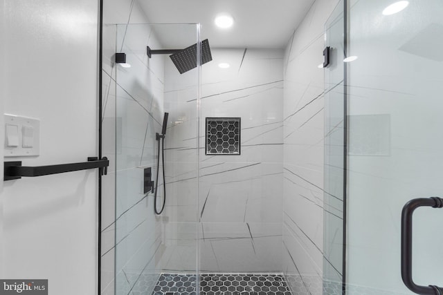2761 Ebbvale Rd, Manchester, MD 21102 - full bathroom featuring a shower stall and recessed lighting