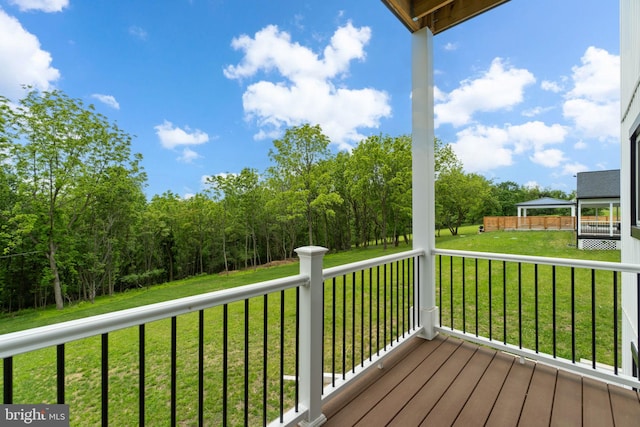 2761 Ebbvale Rd, Manchester, MD 21102 - wooden deck featuring a yard