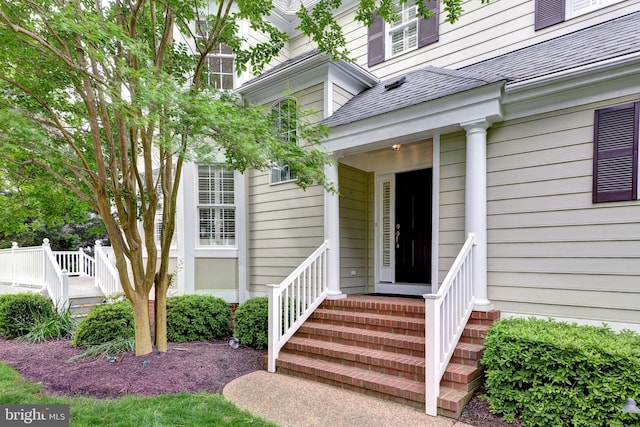 3609 Bradinton, Williamsburg, VA 23188 - view of exterior entry featuring roof with shingles