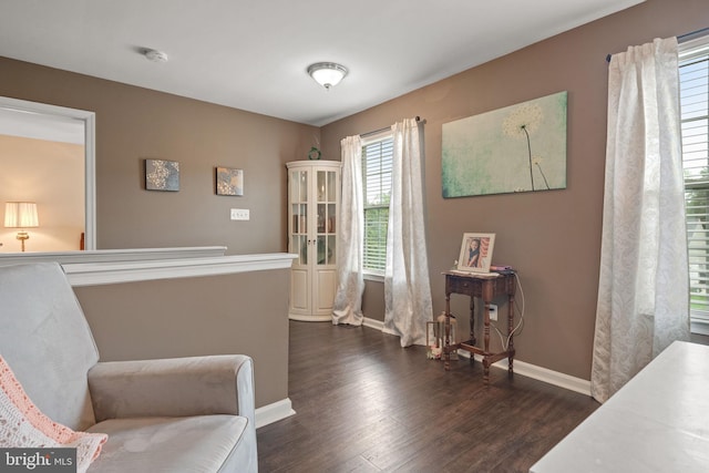 17365 Norland Way, Shrewsbury, PA 17361 - sitting room featuring baseboards and dark wood-style floors