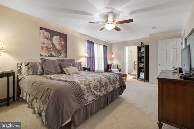 17365 Norland Way, Shrewsbury, PA 17361 - bedroom with light colored carpet, baseboards, and ceiling fan