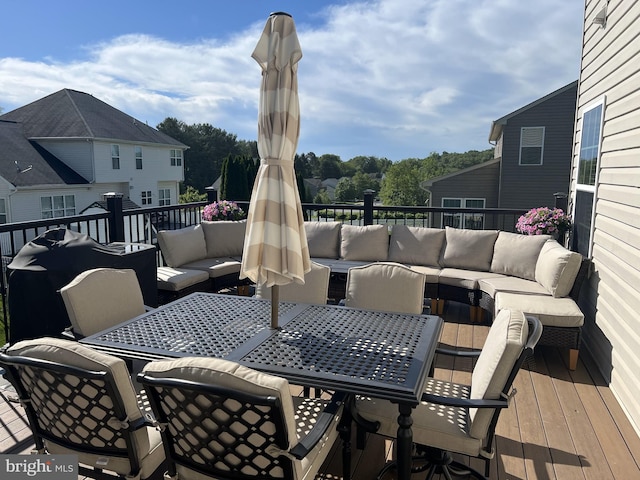 17365 Norland Way, Shrewsbury, PA 17361 - wooden terrace with an outdoor hangout area and outdoor dining area