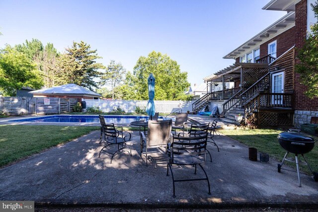 289 Newman Ave, Harrisonburg, VA 22801 - view of patio / terrace with stairway and grilling area
