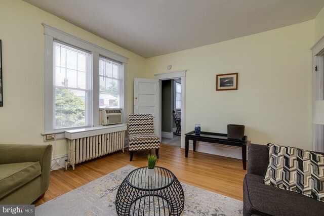 289 Newman Ave, Harrisonburg, VA 22801 - sitting room featuring radiator heating unit, light wood finished floors, and baseboards