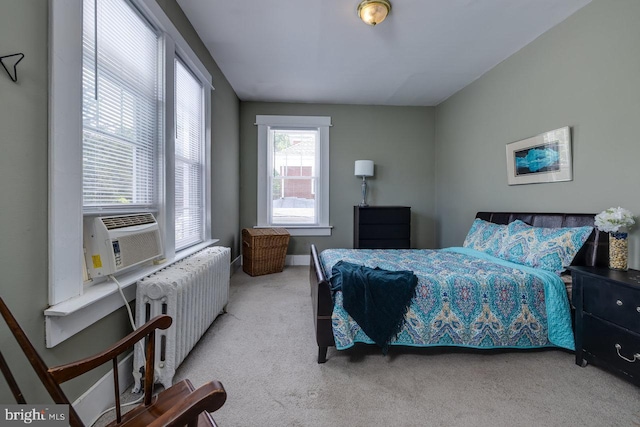 289 Newman Ave, Harrisonburg, VA 22801 - bedroom featuring radiator heating unit, carpet flooring, cooling unit, and baseboards