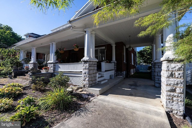 289 Newman Ave, Harrisonburg, VA 22801 - view of home's exterior featuring covered porch and brick siding