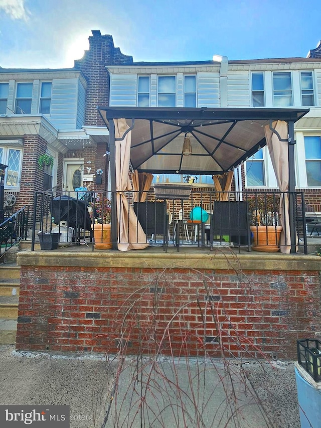 3908 Bennington St, Philadelphia, PA 19124 - view of patio / terrace featuring a gazebo