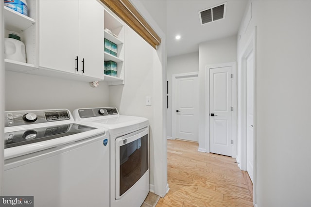 404 Rock Run Cir, Broomall, PA 19008 - washroom featuring washer and clothes dryer, light wood-type flooring, and recessed lighting