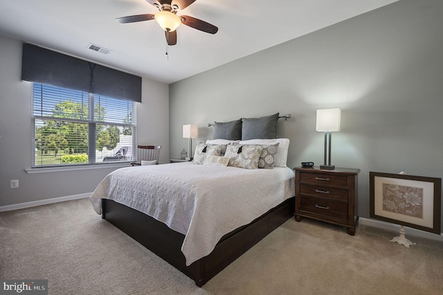42 Cresthaven Ln, Dover, DE 19901 - bedroom featuring light colored carpet, baseboards, and a ceiling fan