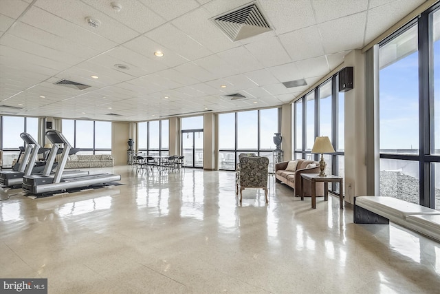 205 E Joppa Rd Unit 403, Baltimore, MD 21286 - workout area featuring plenty of natural light and floor to ceiling windows