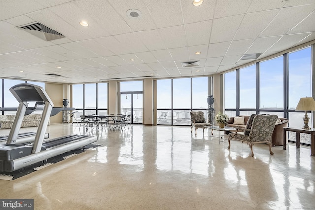 205 E Joppa Rd Unit 403, Baltimore, MD 21286 - exercise room featuring floor to ceiling windows and plenty of natural light