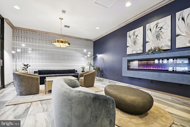 205 E Joppa Rd Unit 403, Baltimore, MD 21286 - common area featuring crown molding and recessed lighting