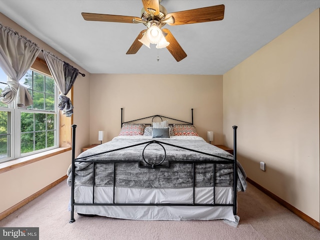 979 John Brown Farm Rd, Harpers Ferry, WV 25425 - bedroom featuring light carpet, baseboards, and a ceiling fan