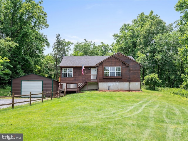 979 John Brown Farm Rd, Harpers Ferry, WV 25425 - view of front of home featuring a detached garage and an outbuilding