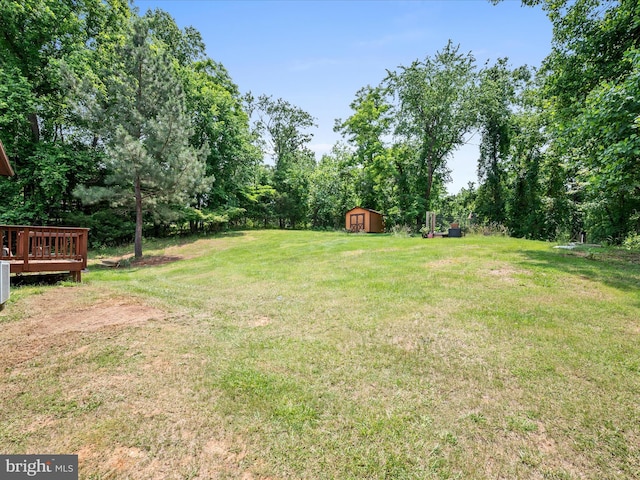 979 John Brown Farm Rd, Harpers Ferry, WV 25425 - view of green lawn featuring a deck