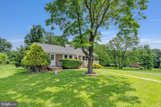 2017 Fairlane Rd, Bel Air, MD 21015 - view of front of house with brick siding and a front yard