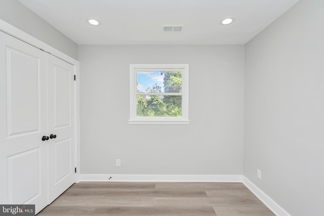2017 Fairlane Rd, Bel Air, MD 21015 - unfurnished bedroom featuring light wood-style floors, baseboards, and recessed lighting