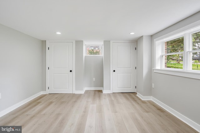 2017 Fairlane Rd, Bel Air, MD 21015 - unfurnished bedroom with light wood finished floors, baseboards, and recessed lighting