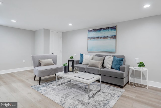 2017 Fairlane Rd, Bel Air, MD 21015 - living room with light wood-type flooring, baseboards, and recessed lighting