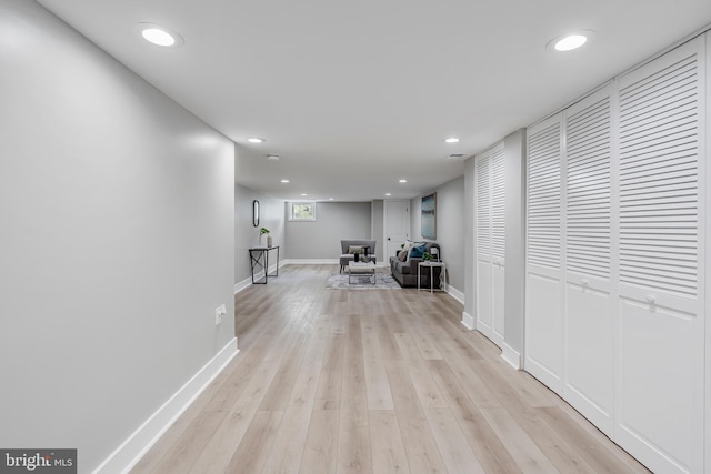 2017 Fairlane Rd, Bel Air, MD 21015 - corridor featuring recessed lighting, baseboards, and light wood-style flooring