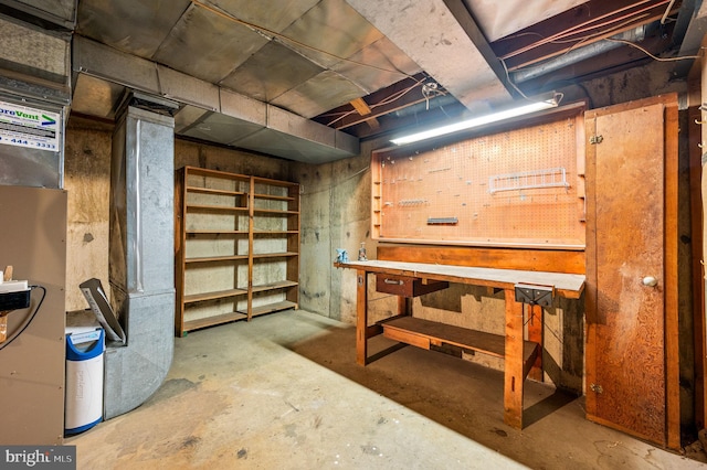 1050 Powderhorn Dr, Glen Mills, PA 19342 - unfinished below grade area featuring a workshop area