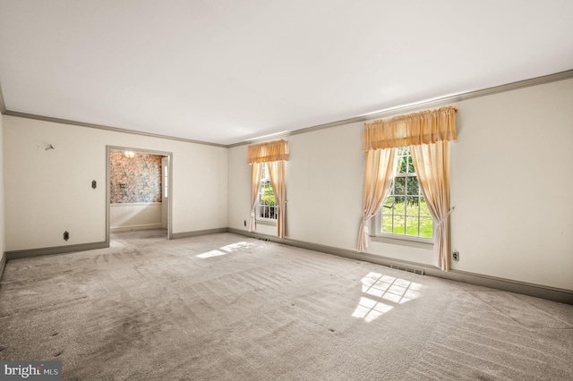 1050 Powderhorn Dr, Glen Mills, PA 19342 - carpeted spare room featuring ornamental molding, plenty of natural light, and baseboards