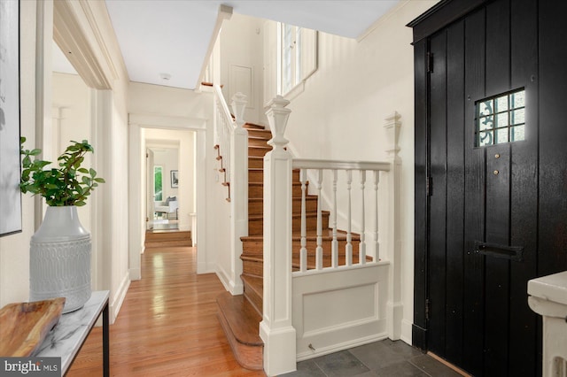 3419 Lowell St NW, Washington, DC 20016 - entryway with stairway and wood finished floors