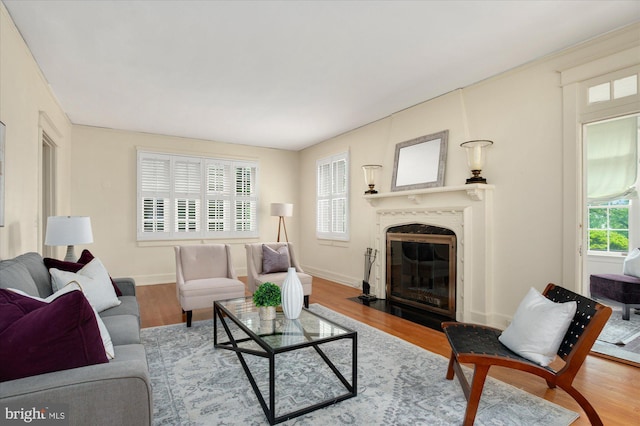 3419 Lowell St NW, Washington, DC 20016 - living room with a high end fireplace and wood finished floors