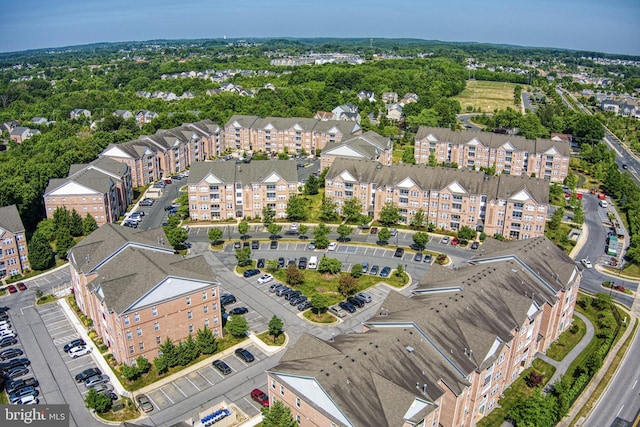 aerial overview of property's location with apartment complex / building