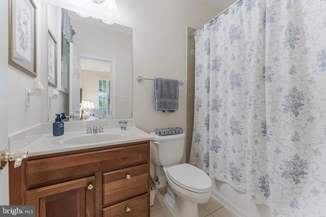 11709 Pine Tree Dr, Fairfax, VA 22033 - bathroom featuring toilet, vanity, and tile patterned flooring