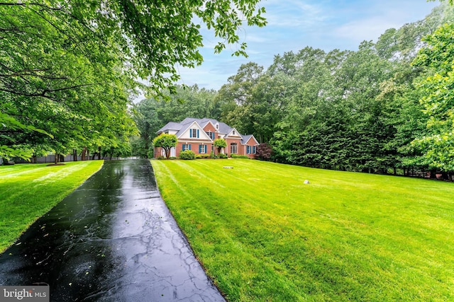11709 Pine Tree Dr, Fairfax, VA 22033 - view of front facade featuring asphalt driveway and a front yard