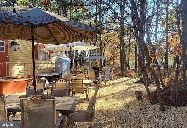 79 Martin Dr, Whiting, NJ 08759 - view of yard featuring outdoor dining space and a patio