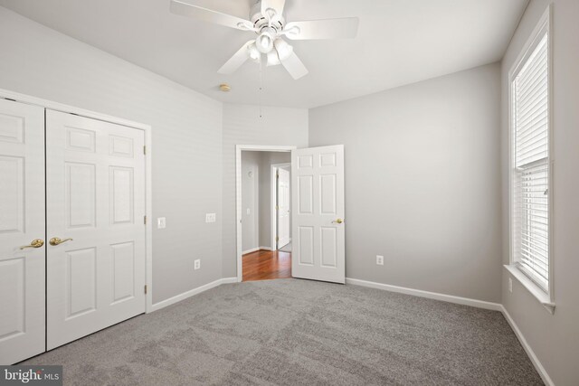 30 Amandas Teal Dr, Bridgeville, DE 19933 - unfurnished bedroom featuring carpet floors, baseboards, and a ceiling fan