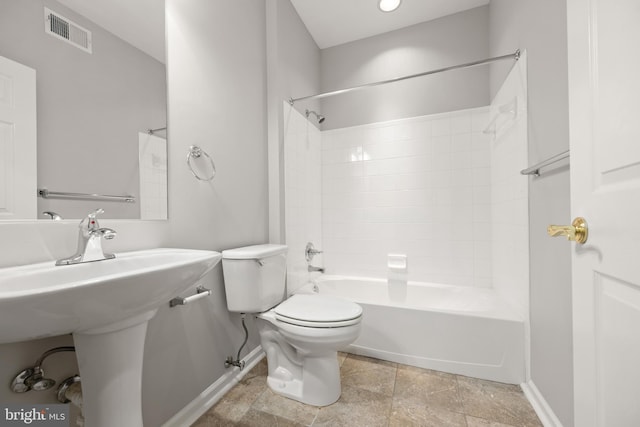 30 Amandas Teal Dr, Bridgeville, DE 19933 - bathroom with baseboards, toilet, and  shower combination