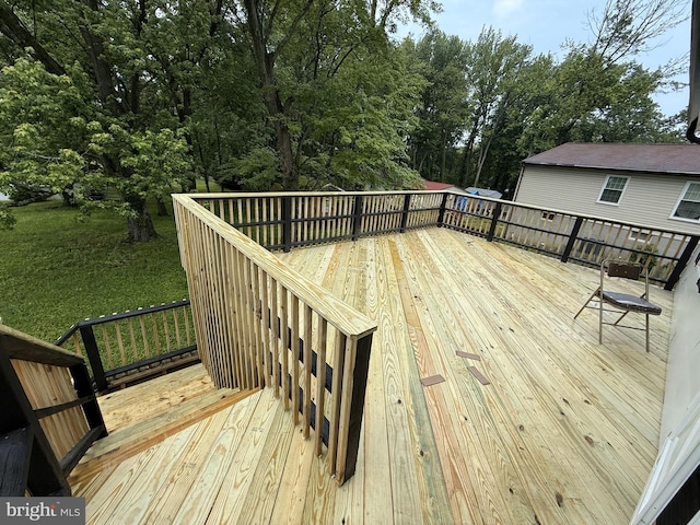 2205 Roth Rd, Edgewood, MD 21040 - deck featuring view of wooded area