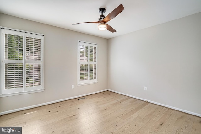 5926 Clermont Landing Ct, Burke, VA 22015 - unfurnished room featuring ceiling fan, wood finished floors, and baseboards