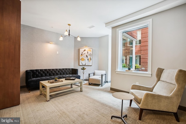 625 Slaters Ln Unit 407, Alexandria, VA 22314 - living area with carpet floors and baseboards