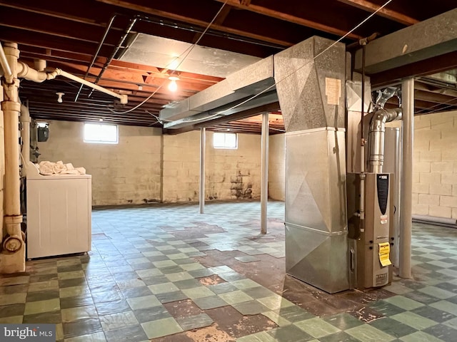 18 Jamaica Way, Hamilton, NJ 08610 - basement with tile patterned floors and heating unit
